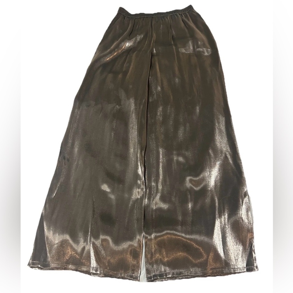 Nordstrom Metallic Wide Leg Palazzo Pants NWT Elastic Waist Size XS